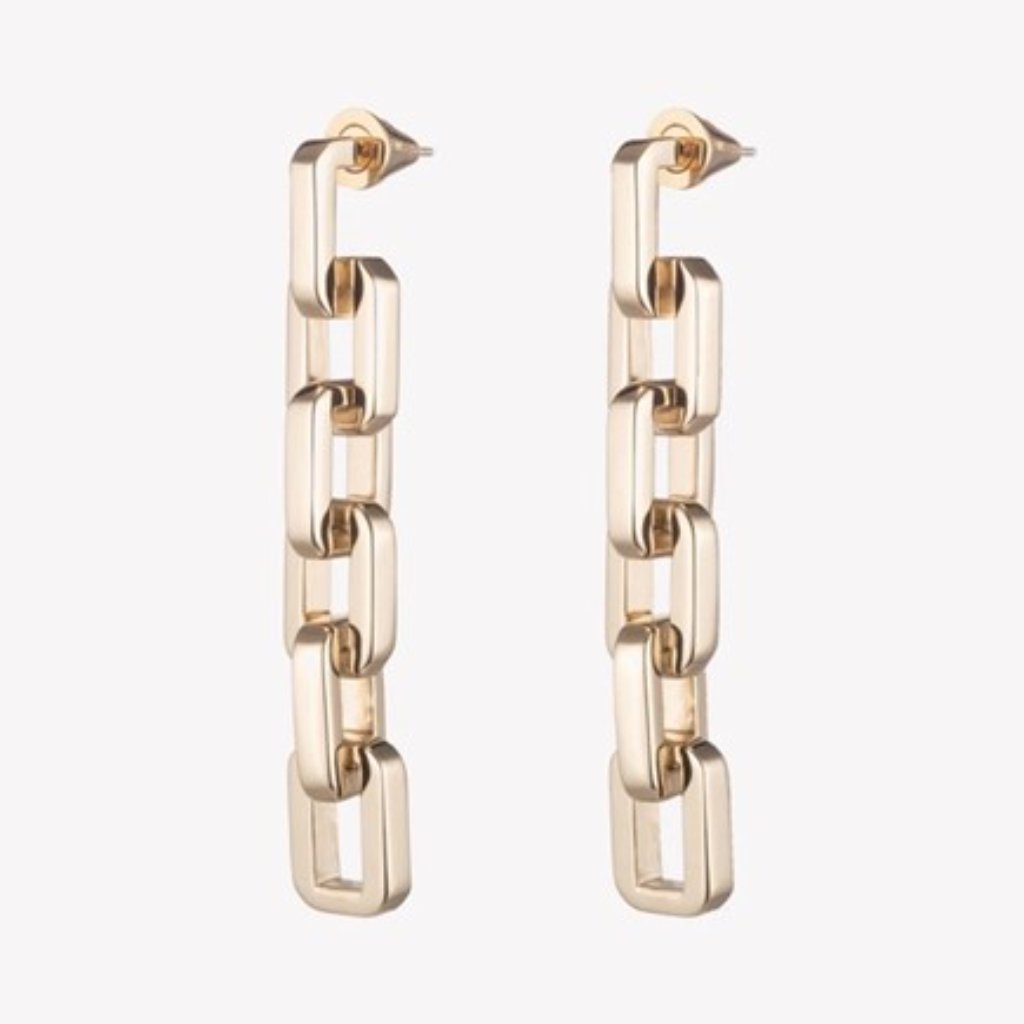 Eddie Borgo Supra Link Drop Earrings Nip